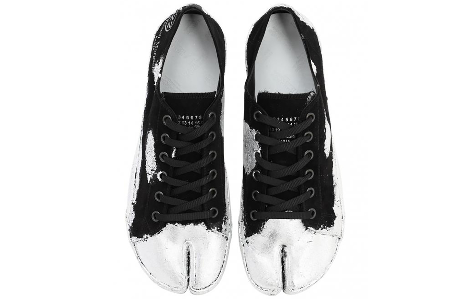 (W) Maison Margiela Velvet Tabi 'Paint Effect - Black' 圖 5
