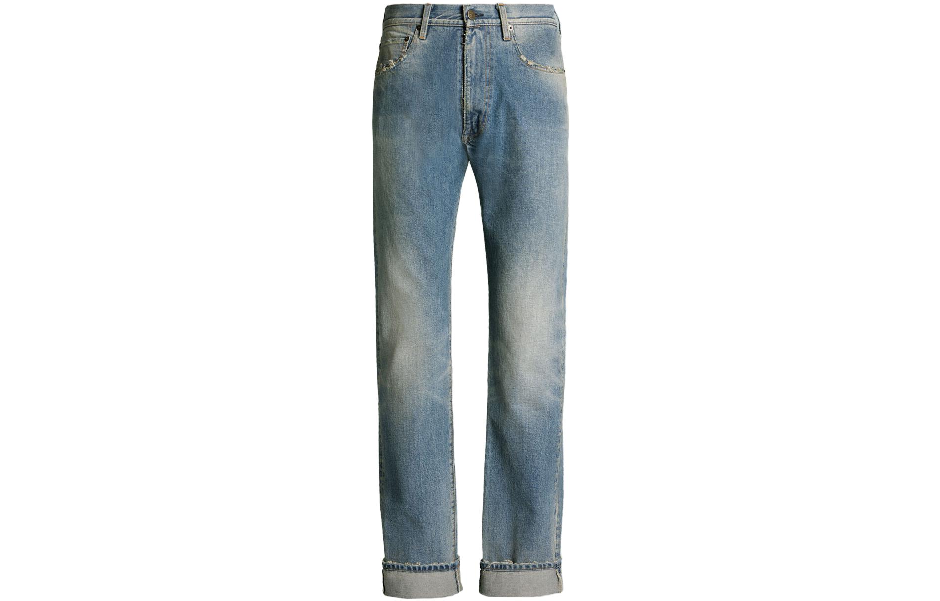 Order (W) Maison Margiela Jeans Mujer Cintura Baja Rectos Sueltos Azul Claro. S29LA0094S30561984