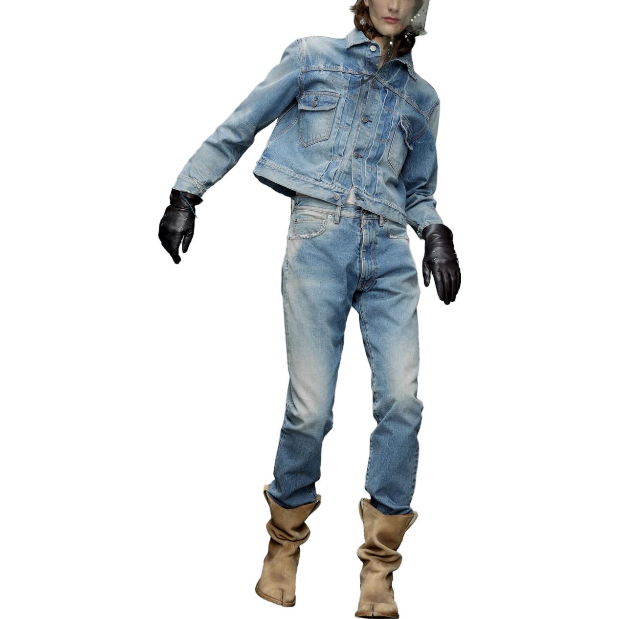 Lookbook (W) Maison Margiela Jeans Mujer Cintura Baja Rectos Sueltos Azul Claro. S29LA0094S30561984