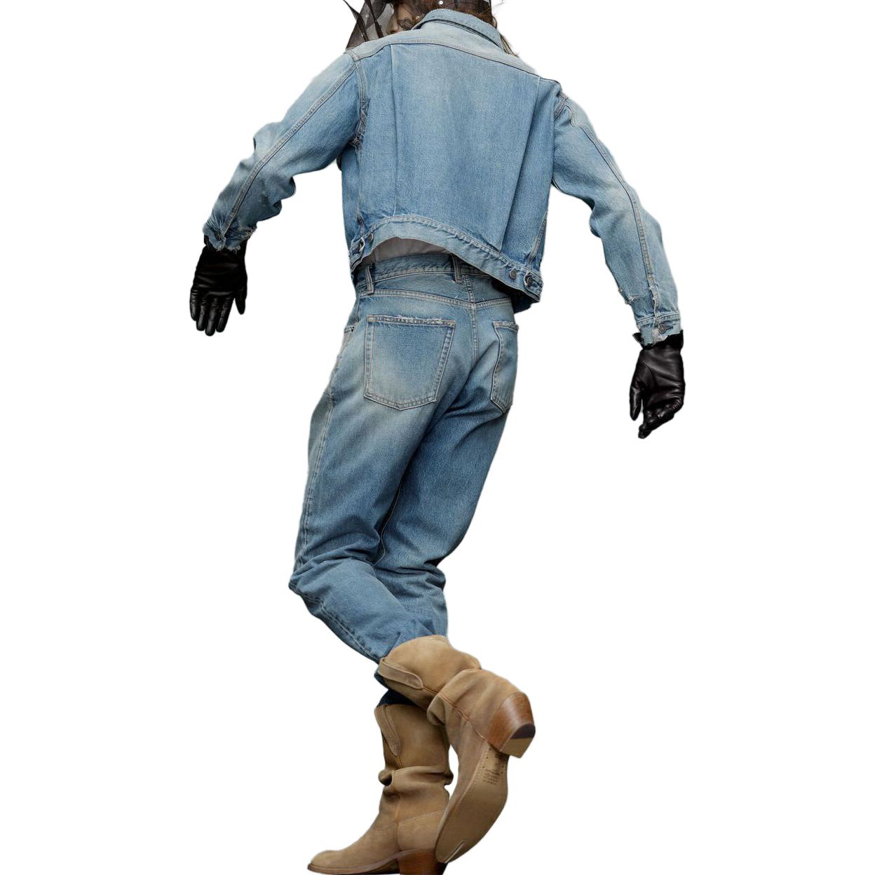 Purchase (W) Maison Margiela Jeans Mujer Cintura Baja Rectos Sueltos Azul Claro. S29LA0094S30561984