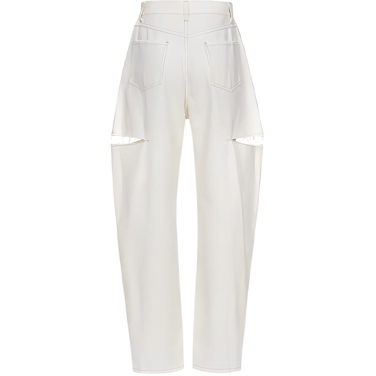 Lookbook (W) 메종 마르지엘라 화이트 디스트레스트 클린컷 워시 데님 진 S51LA0106S47399