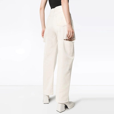 (W) 메종 마르지엘라 화이트 디스트레스트 클린컷 워시 데님 진 S51LA0106S47399 Purchase (W) 메종 마르지엘라 화이트 디스트레스트 클린컷 워시 데님 진 S51LA0106S47399