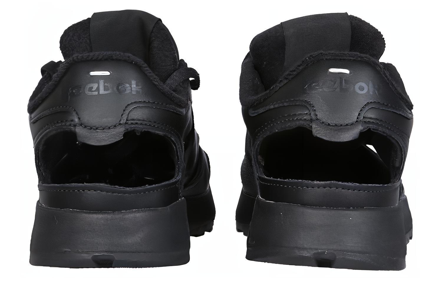 Shop Maison Margiela x Reebok 聯名款 皮革運動鞋 女款 黑色