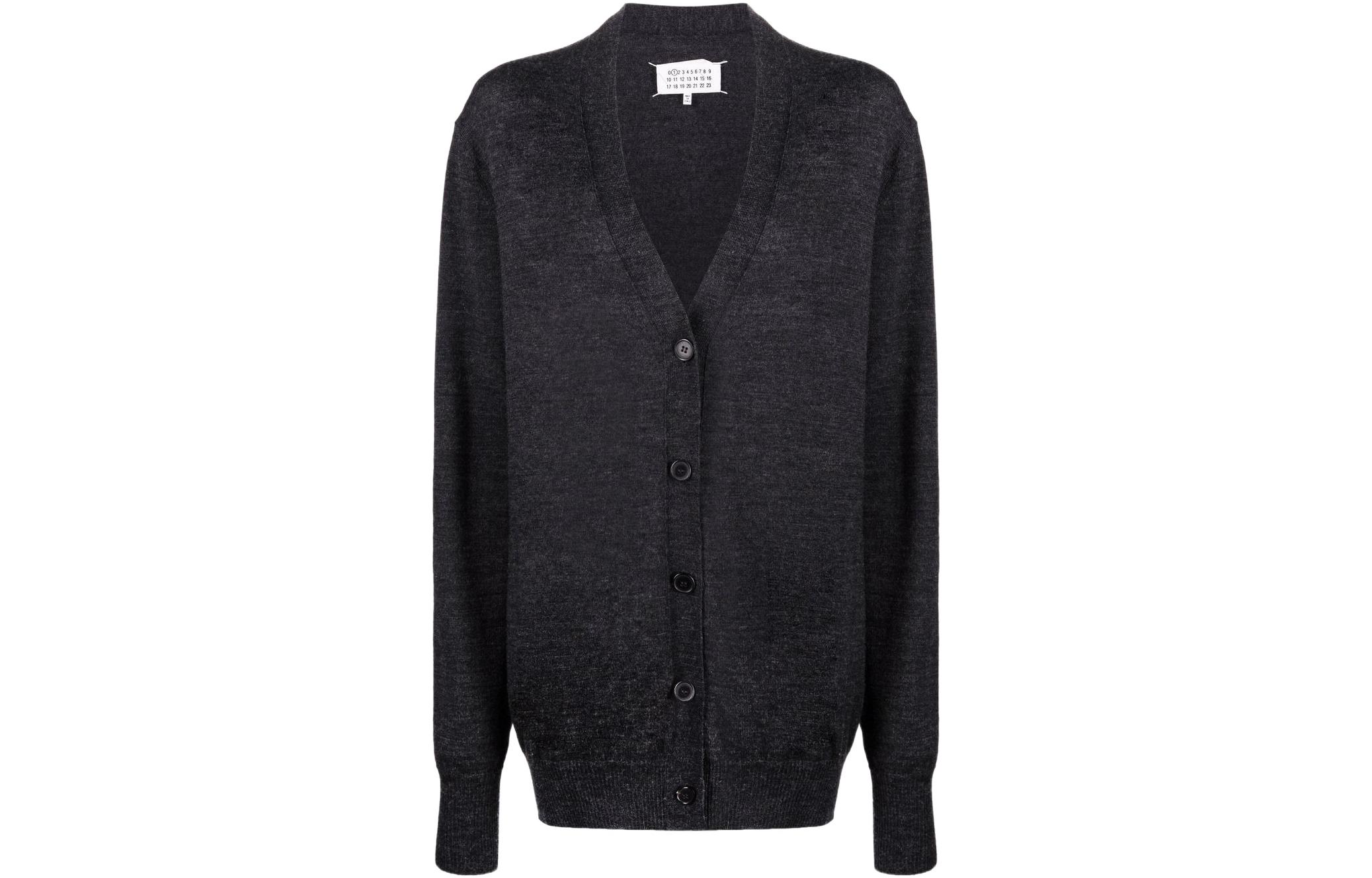 Order (W) Cárdigan de punto gris Maison Margiela x SS22 con botones y cuello en V. S51HA1192S18021855M