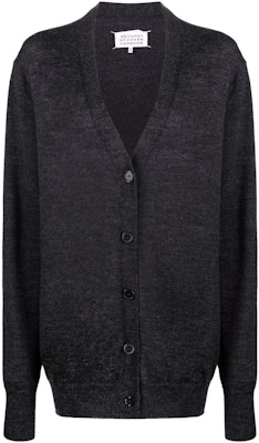 (W) Cárdigan de punto gris Maison Margiela x SS22 con botones y cuello en V. S51HA1192S18021855M Order (W) Cárdigan de punto gris Maison Margiela x SS22 con botones y cuello en V. S51HA1192S18021855M