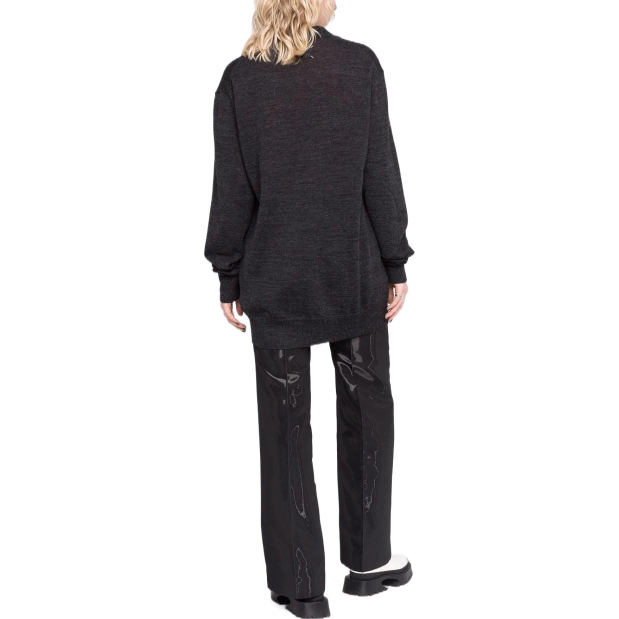 Shop (W) Cárdigan de punto gris Maison Margiela x SS22 con botones y cuello en V. S51HA1192S18021855M