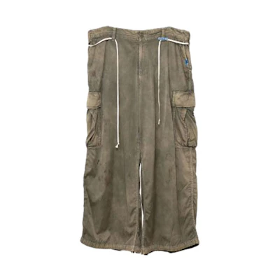 (Women) Maison Mihara Yasuhiro Solid Color Loose Cargo Pants B11PT111-KHAKI