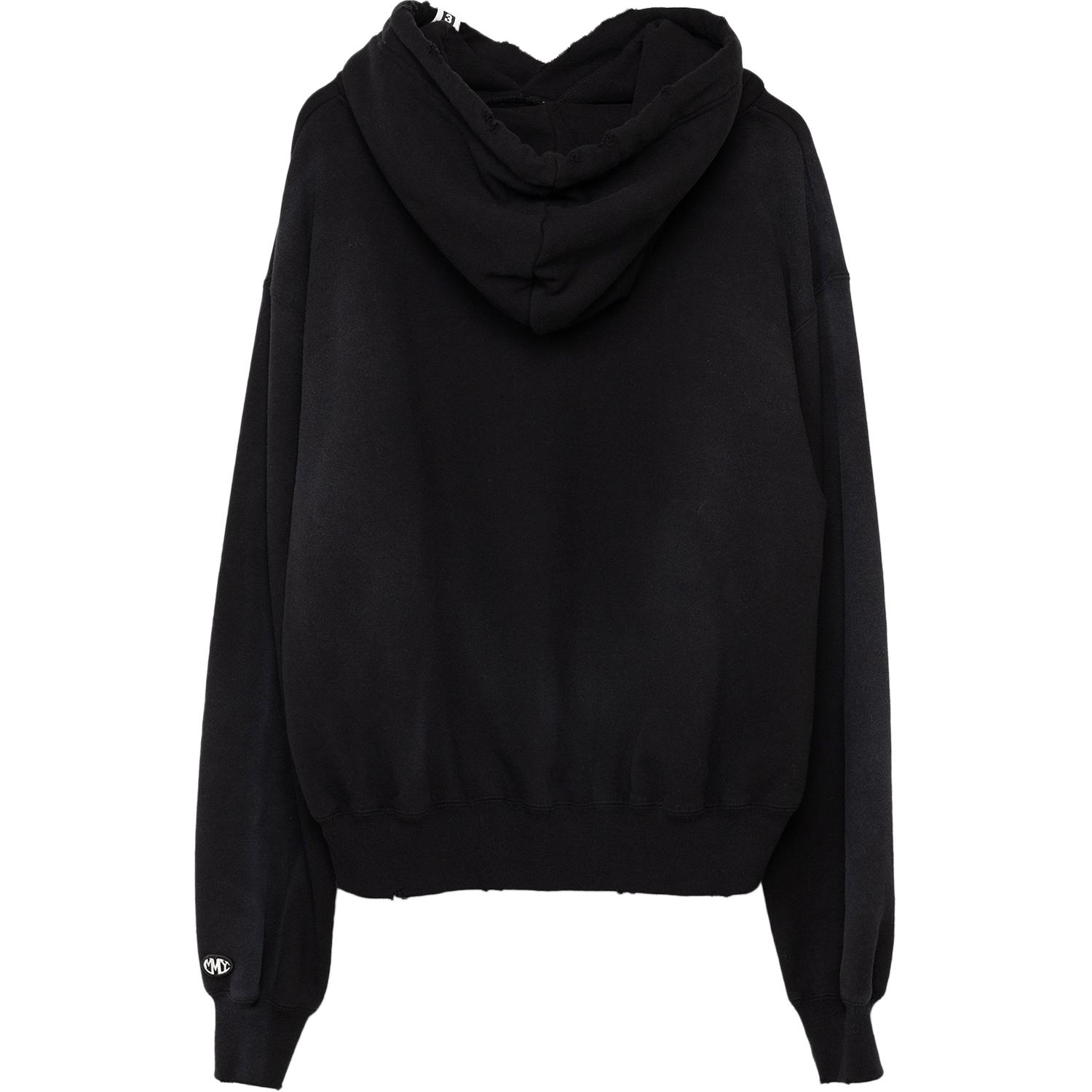 Lookbook (W) Sudadera Negra Maison Mihara Yasuhiro FW24 con Patrón Estampado. K13HD731-BLACK