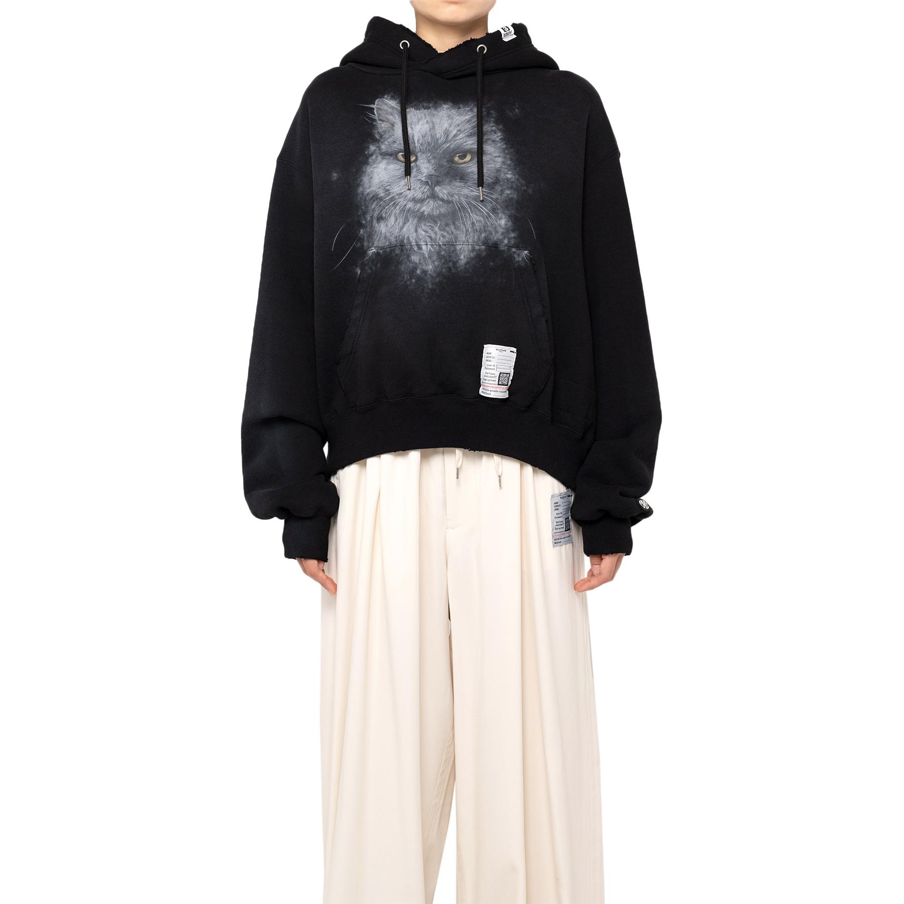 Shop (W) Sudadera Negra Maison Mihara Yasuhiro FW24 con Patrón Estampado. K13HD731-BLACK