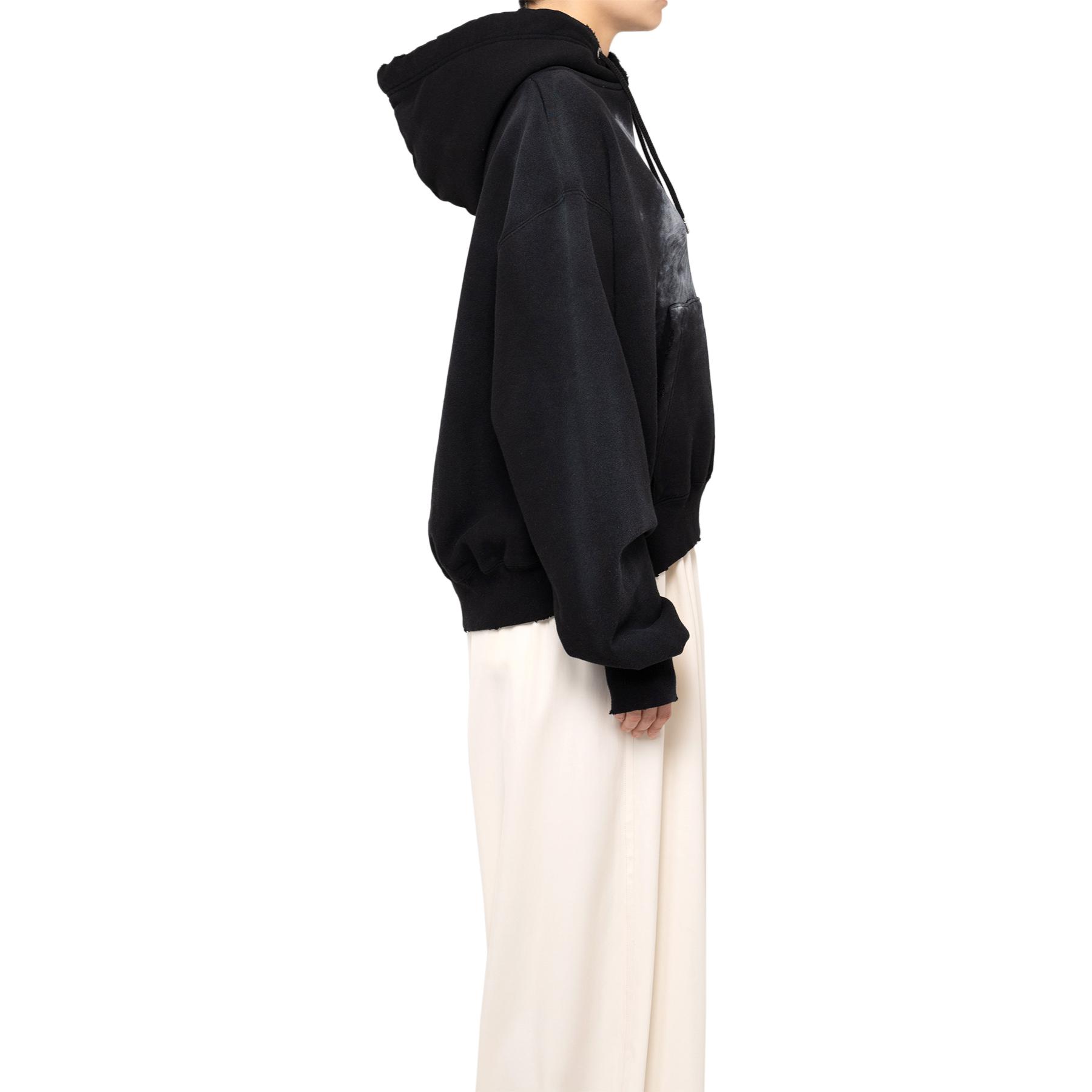 Details for (W) Sudadera Negra Maison Mihara Yasuhiro FW24 con Patrón Estampado. K13HD731-BLACK