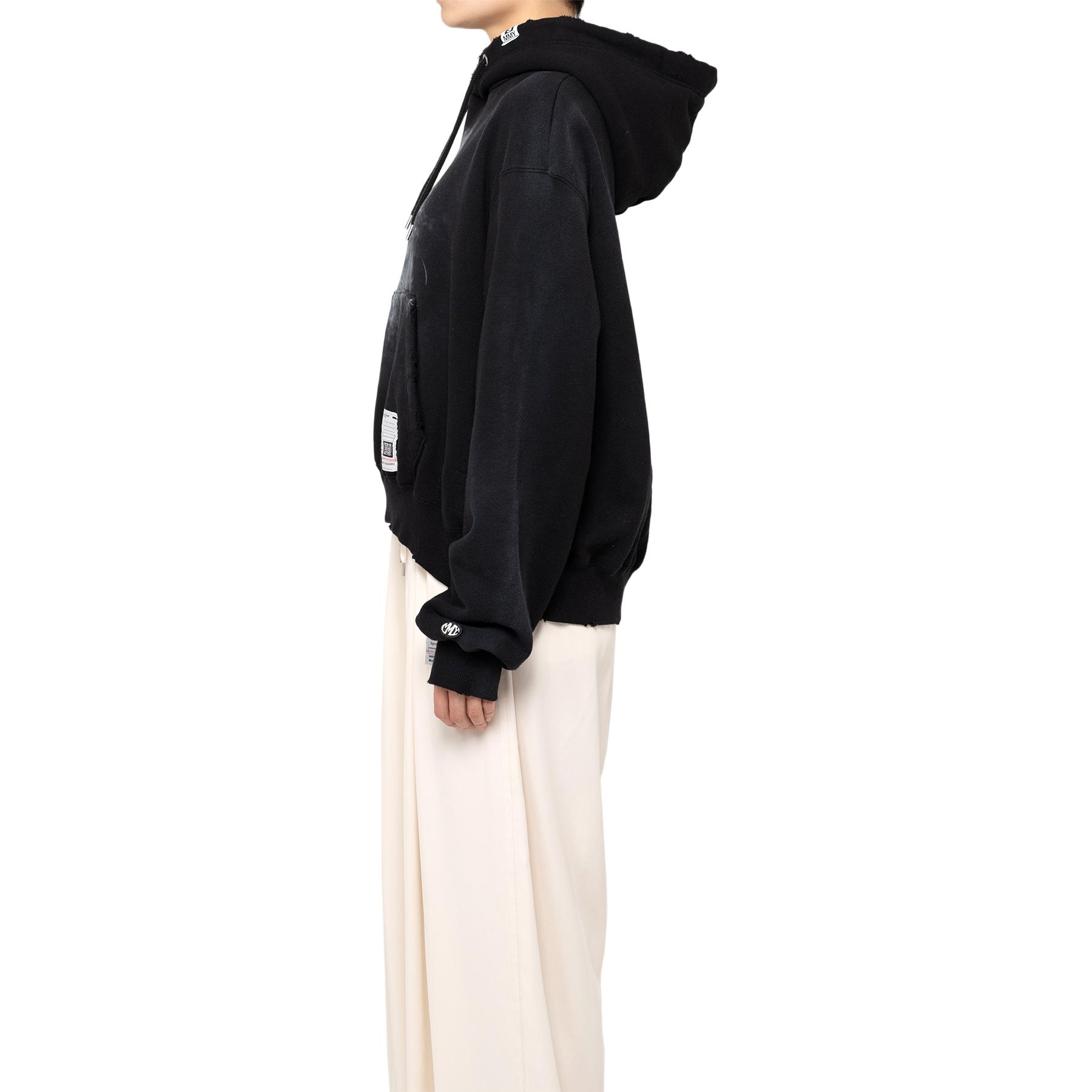 Sizing (W) Sudadera Negra Maison Mihara Yasuhiro FW24 con Patrón Estampado. K13HD731-BLACK