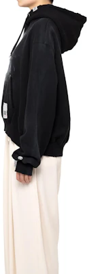 (W) Sudadera Negra Maison Mihara Yasuhiro FW24 con Patrón Estampado. K13HD731-BLACK Sizing (W) Sudadera Negra Maison Mihara Yasuhiro FW24 con Patrón Estampado. K13HD731-BLACK