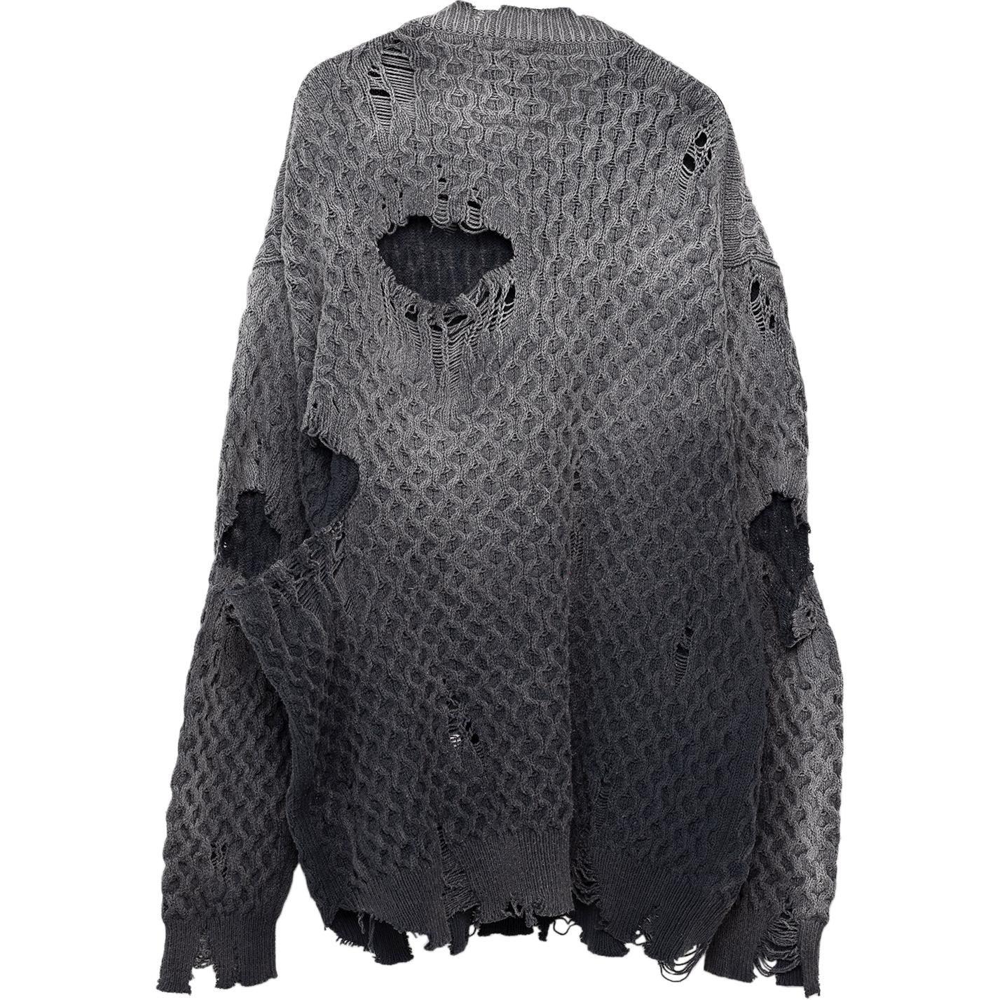 Lookbook (W) Suéter de Punto Desgastado Maison Mihara Yasuhiro FW24 Negro. K13SW701-BLACK