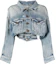 Buy (W) Maison Mihara Yasuhiro SS23 蓝色破洞短款牛仔夹克 B10BL071