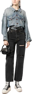 (W) Maison Mihara Yasuhiro SS23 蓝色破洞短款牛仔夹克 B10BL071 Lookbook (W) Maison Mihara Yasuhiro SS23 蓝色破洞短款牛仔夹克 B10BL071