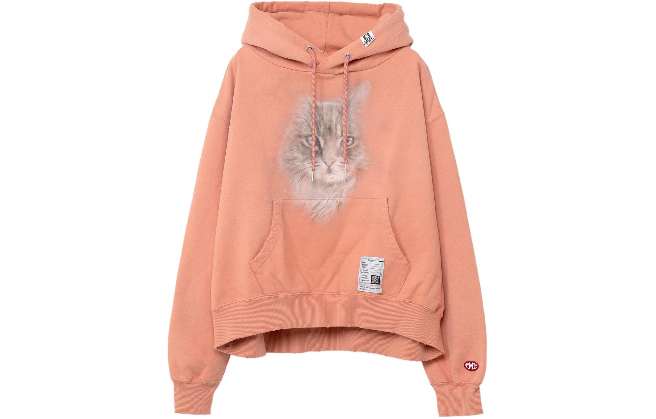 (Women) Maison Mihara Yasuhiro SS24 Pink Animal Print Drawstring Hoodie Women’s Pullover K12HD521-PINK