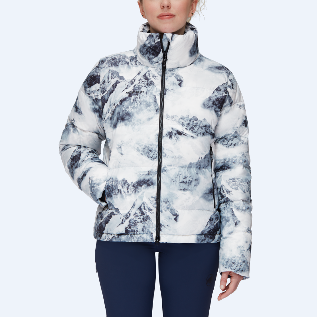 Shop (W) MAMMUT Fedoz Snow Montaña Blanca Chaqueta Ligera Impermeable de Plumas. 1013-02520