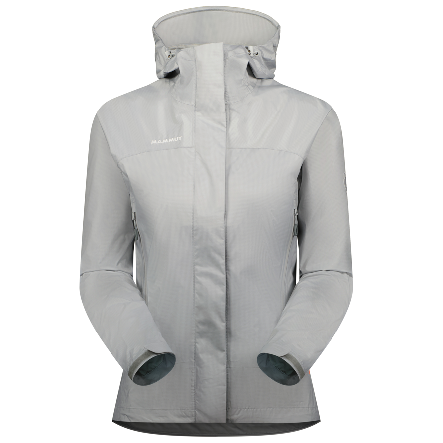(Women) MAMMUT  Microlayer 2.0 Waterproof Breathable Outdoor Jacket - Platinum Gray 1010-28661