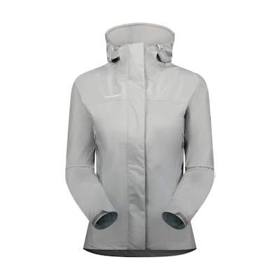 (Women) MAMMUT Microlayer 2.0 Waterproof Breathable Outdoor Jacket - Platinum Gray 1010-28661