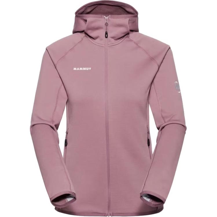 (Women) MAMMUT  Solid Color Logo Print Zip-Up Hoodie Jacket 1014-04442