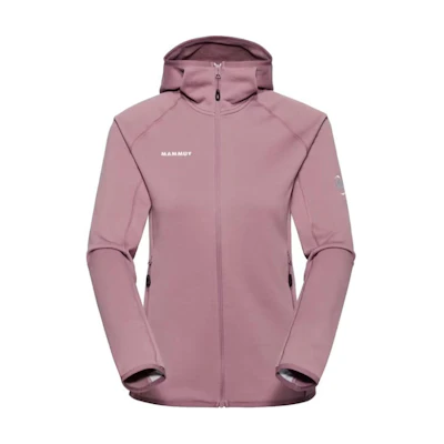 (Women) MAMMUT Solid Color Logo Print Zip-Up Hoodie Jacket 1014-04442
