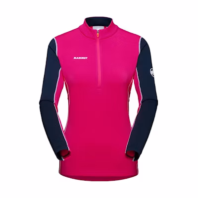 (Women) MAMMUT Aenergye Long Sleeve Breathable Gym Shirt - Solid Color Crewneck 1016-01130