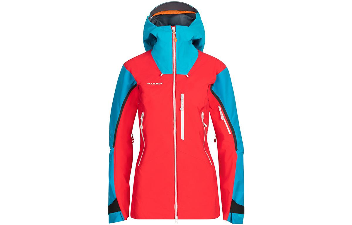 (Women) MAMMUT Eiger  Waterproof Colorblock Stretch Ski Hooded Jacket. 1010-28060