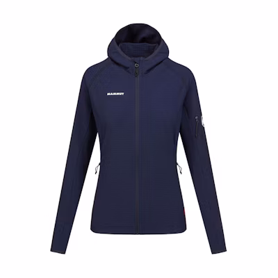 (Women) Mammut Madris Light Fitted Hoodie Jacket with Logo and Elastic Waist 1014-03851