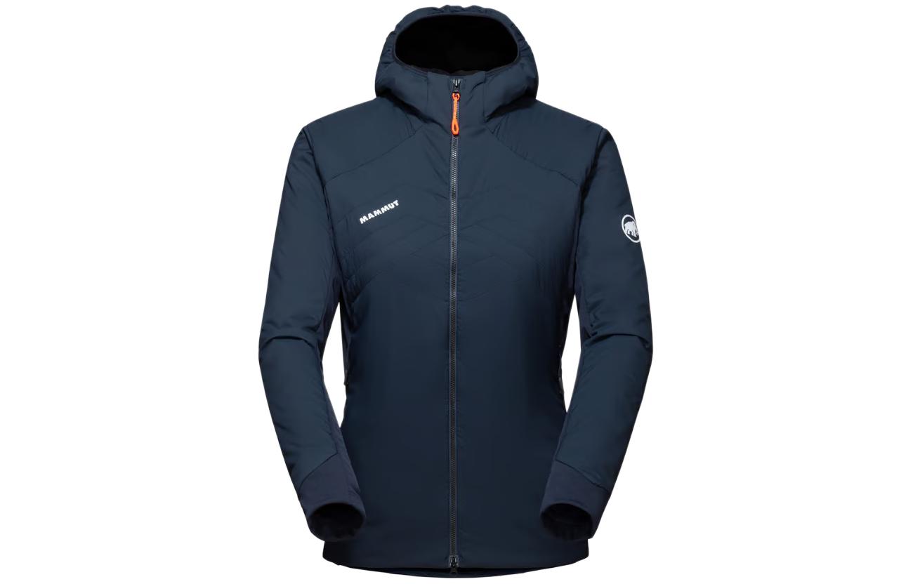 (Women) MAMMUT Rime Light IN Flex Hooded Jacket Navy Blue  Casual Outerwear 1013-02160