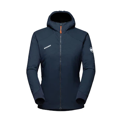 (Women) MAMMUT Rime Light IN Flex Hooded Jacket Navy Blue Casual Outerwear 1013-02160
