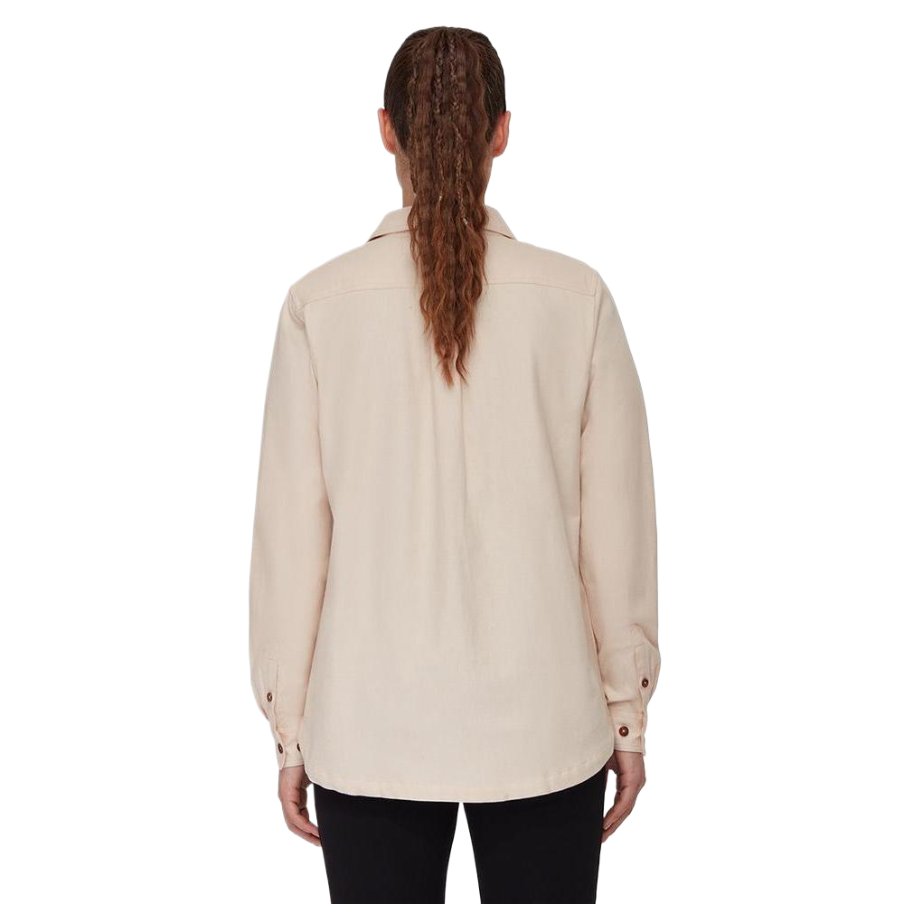 Lookbook (W) MAMMUT Tamaro Camisa Casual de Franela Manga Larga Marrón Claro Moderna 1015-01310