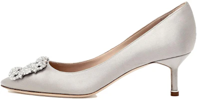 (Women) Manolo Blahnik 'Crystal Buckle Silver' 9XX-0315-0052 (Women) Manolo Blahnik 'Crystal Buckle Silver' 9XX-0315-0052