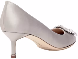 Shop (W) Manolo Blahnik 'Crystal Buckle Silver' Sepatu Wanita Mewah 9XX-0315-0052