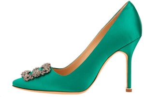 (Women) Manolo Blahnik 'Green Pointed-Toe Stiletto' 9XX-0664-3206 (Women) Manolo Blahnik 'Green Pointed-Toe Stiletto' 9XX-0664-3206