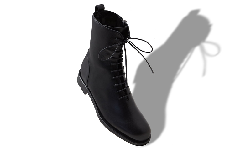 (W) Manolo Blahnik Ankle Boot 'Black Calfskin CMFT Lace-Up' 圖 3