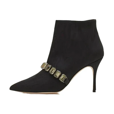 (W) Manolo Blahnik Ankle Boot 'Black Fashion CMFT'