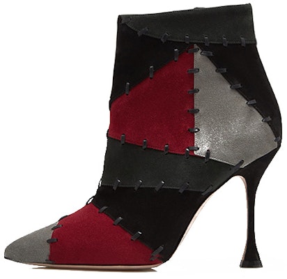 (W) Manolo Blahnik Botas Tobilleras 'Negro Gris Rojo Patchwork' 321-1771-0001 Buy (W) Manolo Blahnik Botas Tobilleras 'Negro Gris Rojo Patchwork' 321-1771-0001