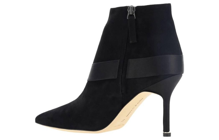 Lookbook (W) Manolo Blahnik Sepatu Boot Ankle 'Black Zipper Stiletto' 223-1450-0015