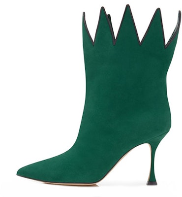 (Women) Manolo Blahnik Ankle Boot 'Green Suede' 421-0995-0001 Buy (Women) Manolo Blahnik Ankle Boot 'Green Suede' 421-0995-0001