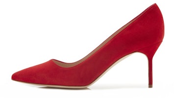 (Women) Manolo Blahnik BB 70 'Red Suede Pointed Toe' 9XX-0415-0016 (Women) Manolo Blahnik BB 70 'Red Suede Pointed Toe' 9XX-0415-0016
