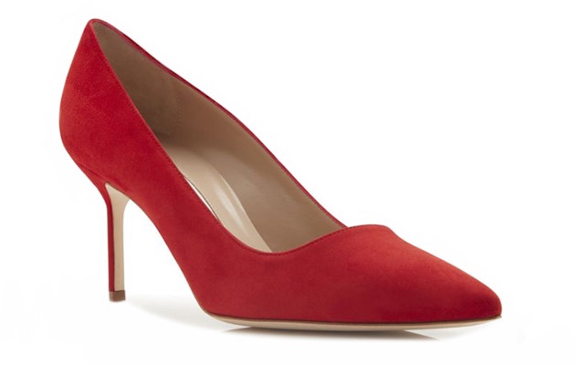 (Women) Manolo Blahnik BB 70 'Red Suede Pointed Toe' 9XX-0415-0016 Lookbook (Women) Manolo Blahnik BB 70 'Red Suede Pointed Toe' 9XX-0415-0016