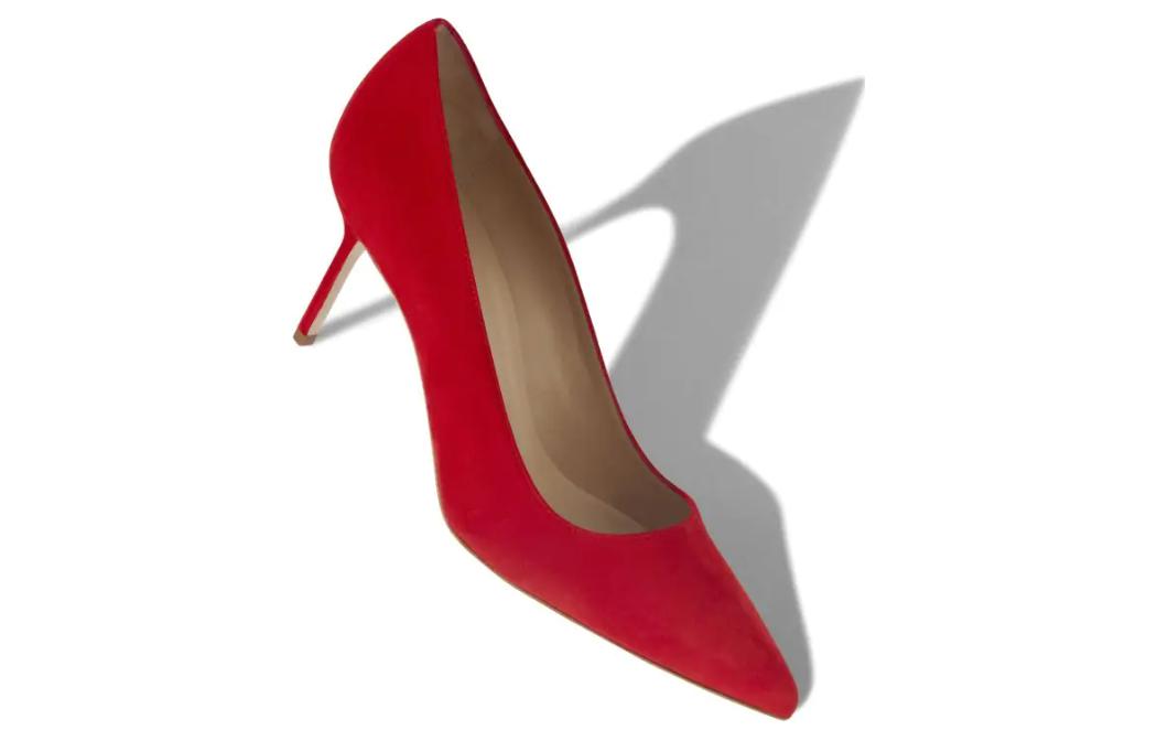 (W) Manolo Blahnik BB 70 'Red Suede Pointed Toe' 圖 4