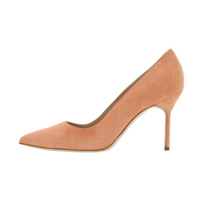 (W) Manolo Blahnik BB 'Nude Suede'