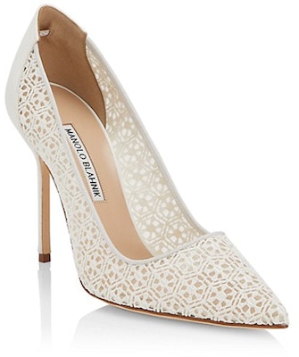 (Women) Manolo Blahnik BBla High Heels 'Pointed-Toe White Stiletto' 422-1448-9760 Order (Women) Manolo Blahnik BBla High Heels 'Pointed-Toe White Stiletto' 422-1448-9760