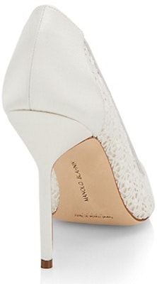 (Women) Manolo Blahnik BBla High Heels 'Pointed-Toe White Stiletto' 422-1448-9760 Lookbook (Women) Manolo Blahnik BBla High Heels 'Pointed-Toe White Stiletto' 422-1448-9760