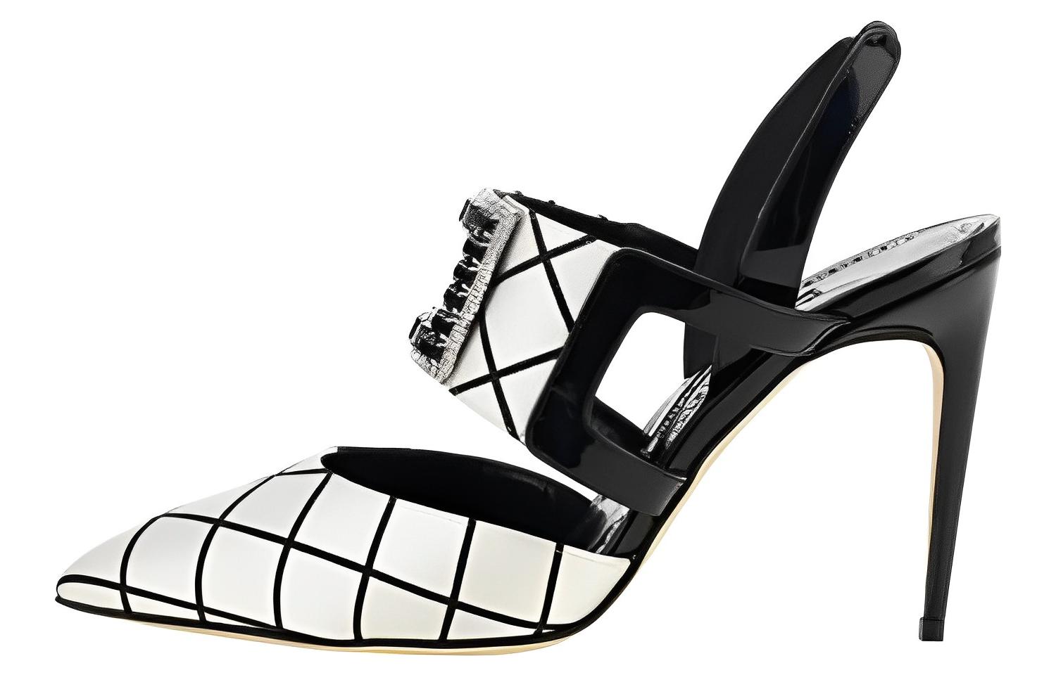 Buy (W) Manolo Blahnik Bimix 'Negro y Blanco' 32324739939
