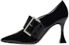 Buy (W) Manolo Blahnik Tumit Tinggi Hujung Runcing 'Black Patent' Dengan Gancu 322-2180-0001