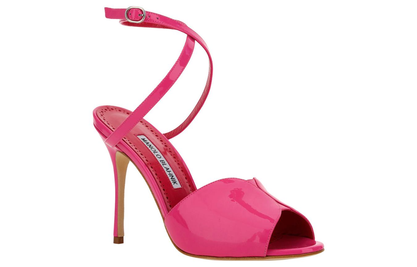 Lookbook (W) Manolo Blahnik Gesper Toe Bulat Slide 'Fashion Pink' 123-2189-6713
