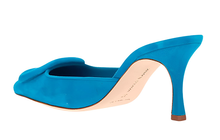 (W) Manolo Blahnik Buckle Suede High Heels 'Blue' 圖 3