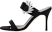 Buy (W) Manolo Blahnik Sepatu Slide Hak Tinggi Kulit Anak Sapi 10cm 'Black Fashion Mule' 123-2154-0015